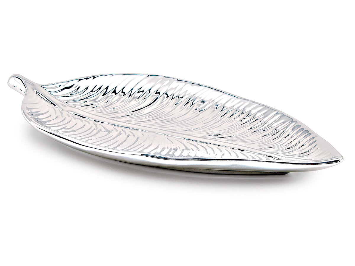 Folha de Cerâmica Cor Prata 3 x 27 x 13 cm