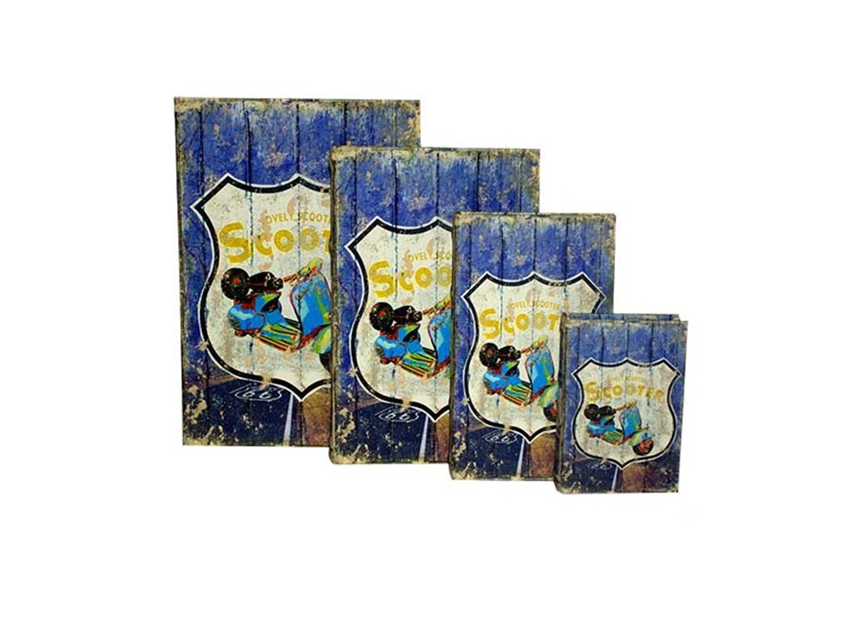 Livro Caixa Conjunto Com 4 Peças Scooter - Book Box