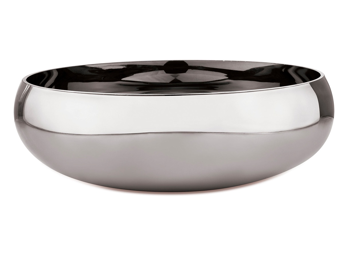 Centro De Mesa De Vidro Redondo Cor Prata12 x 39 cm 