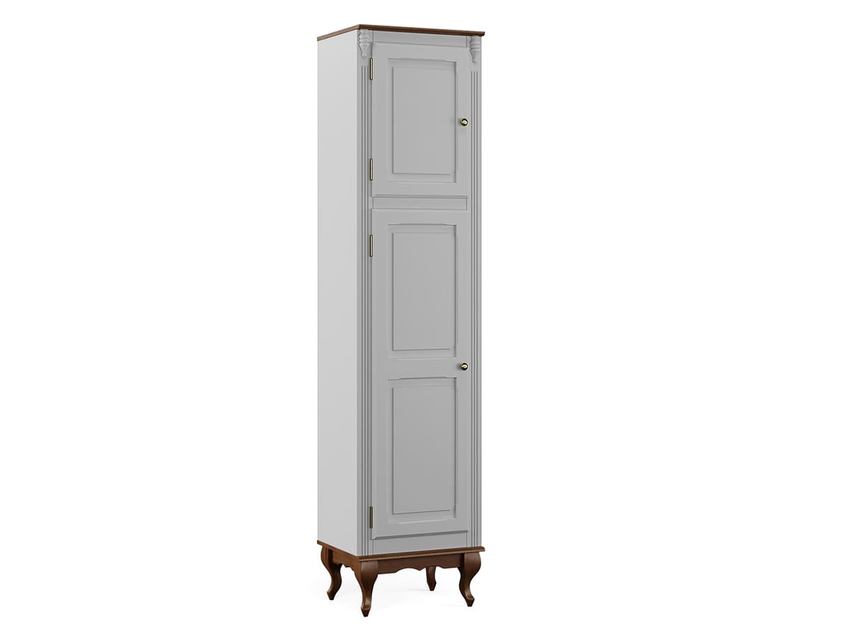 Paneleiro Hanover 2 Portas 205 x 48 x 40 cm (A x L x P) - Cor Branco - Imbuia Glazer