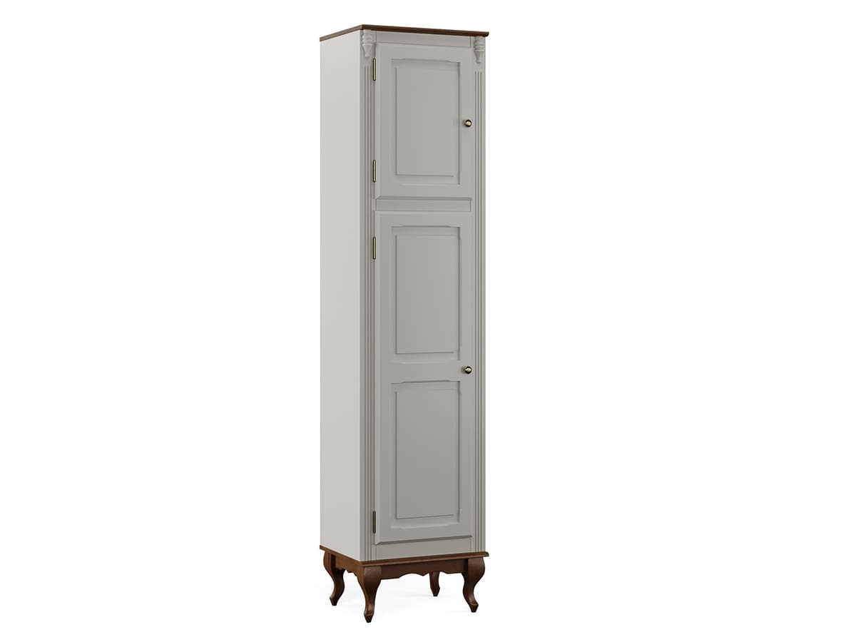 Paneleiro Hanover 2 Portas 205 x 48 x 40 cm (A x L x P) - Cor Offwhite - Imbuia Glazer