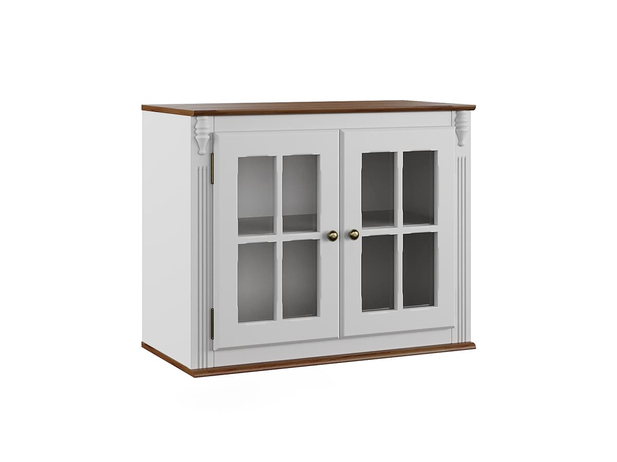 Armário Aéreo Hanover 2 Portas 65 x 80 x 40 cm (A x L x P) - Cor Branco - Imbuia Glazer 