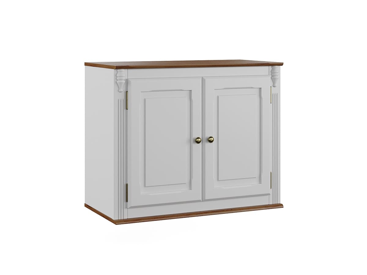 Armário Aéreo Hanover 2 Portas 65 x 80 x 40 cm (A x L x P) - Cor Branco - Imbuia Glazer 