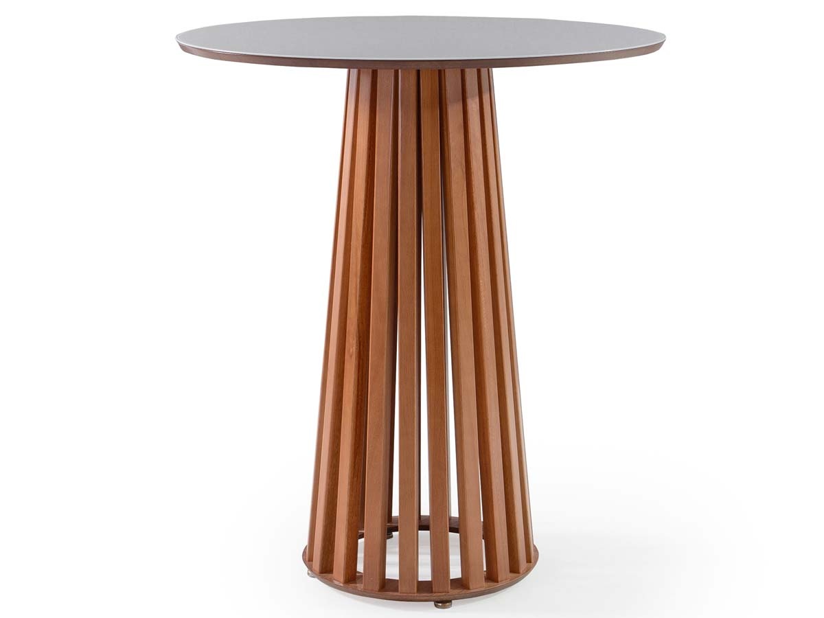 Mesa Bistrô Safira 80 x 80 x 100 cm (C x L x A) Redonda Tampo Com Vidro Pintado e Colado - Personalizável