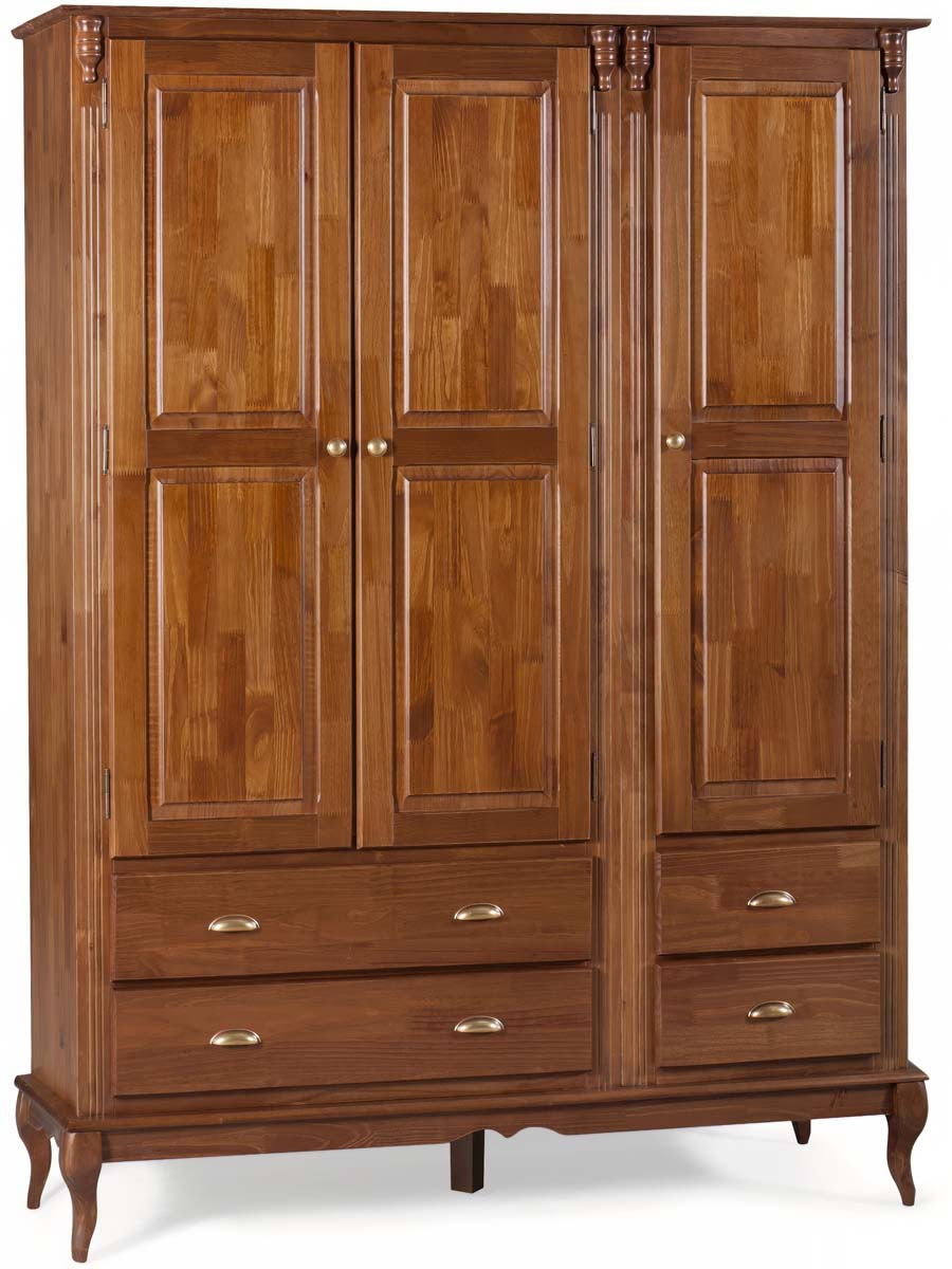 Roupeiro Linz 03 Portas 04 Gavetas 205 x 153 x 50 cm (A x L x P) - Cor Personalizável