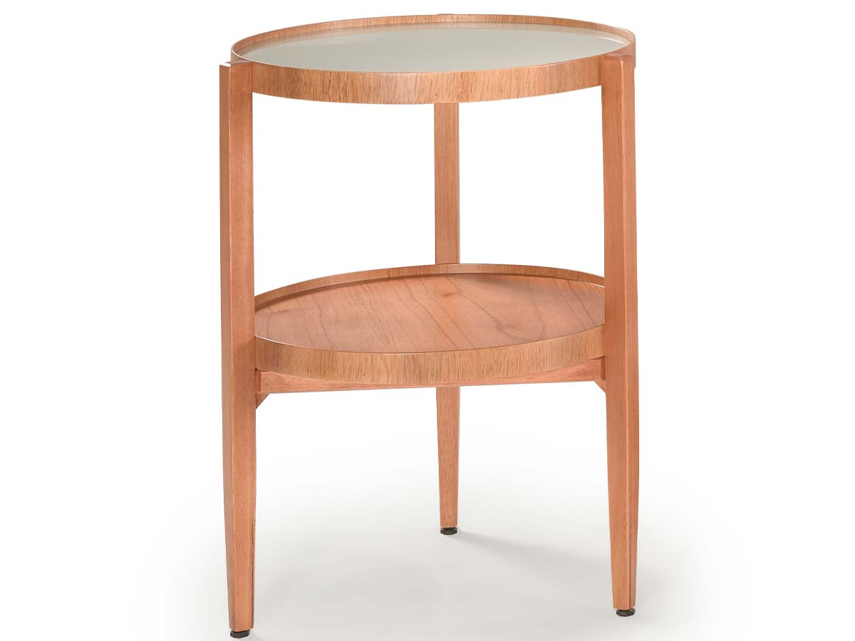 Mesa de Apoio Lateral Ares Espelhada Móveis Nobreza - Cor Pinhão