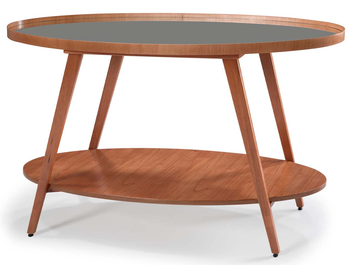 Aparador Wave Tampo Espelhado e Prateleira Móveis Nobreza - Cor Pinhão