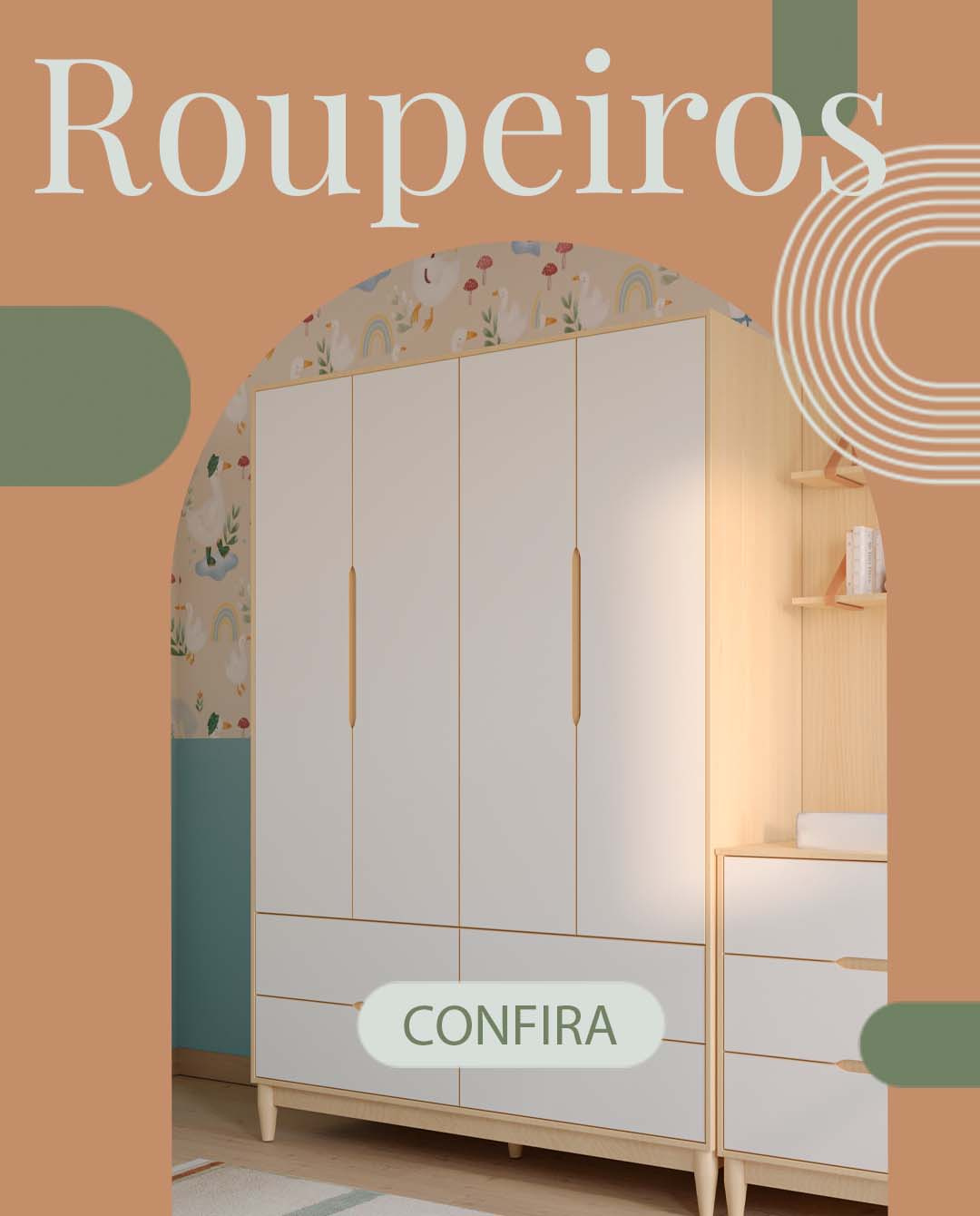 Roupeiro infantil 20% off + frete grátis 