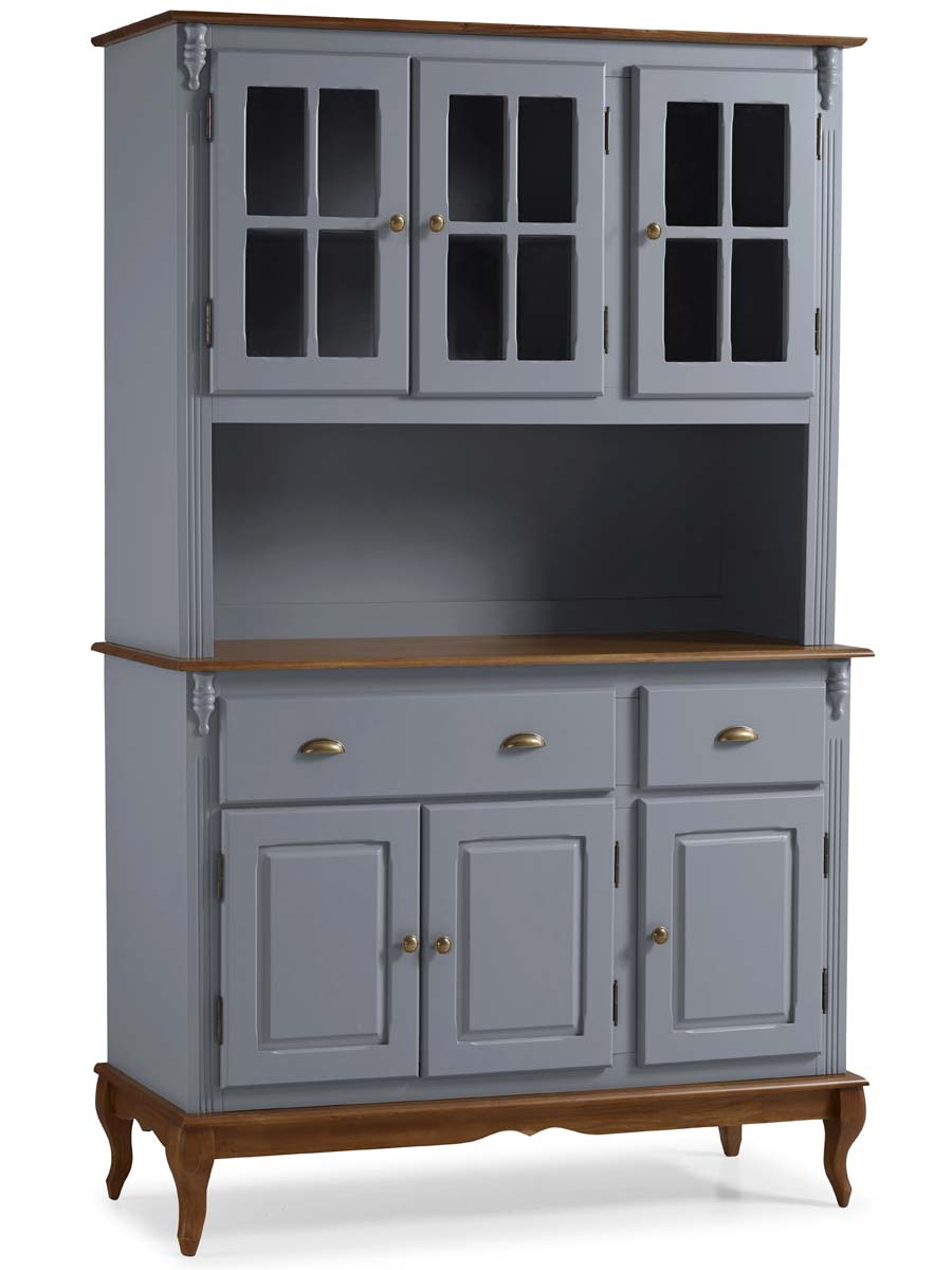 Arca Oratório Hanover 3 portas + Nicho 205 x 132 x 45 cm (A x L x P) - Cor Cinza Escuro - Imbuia Glazer