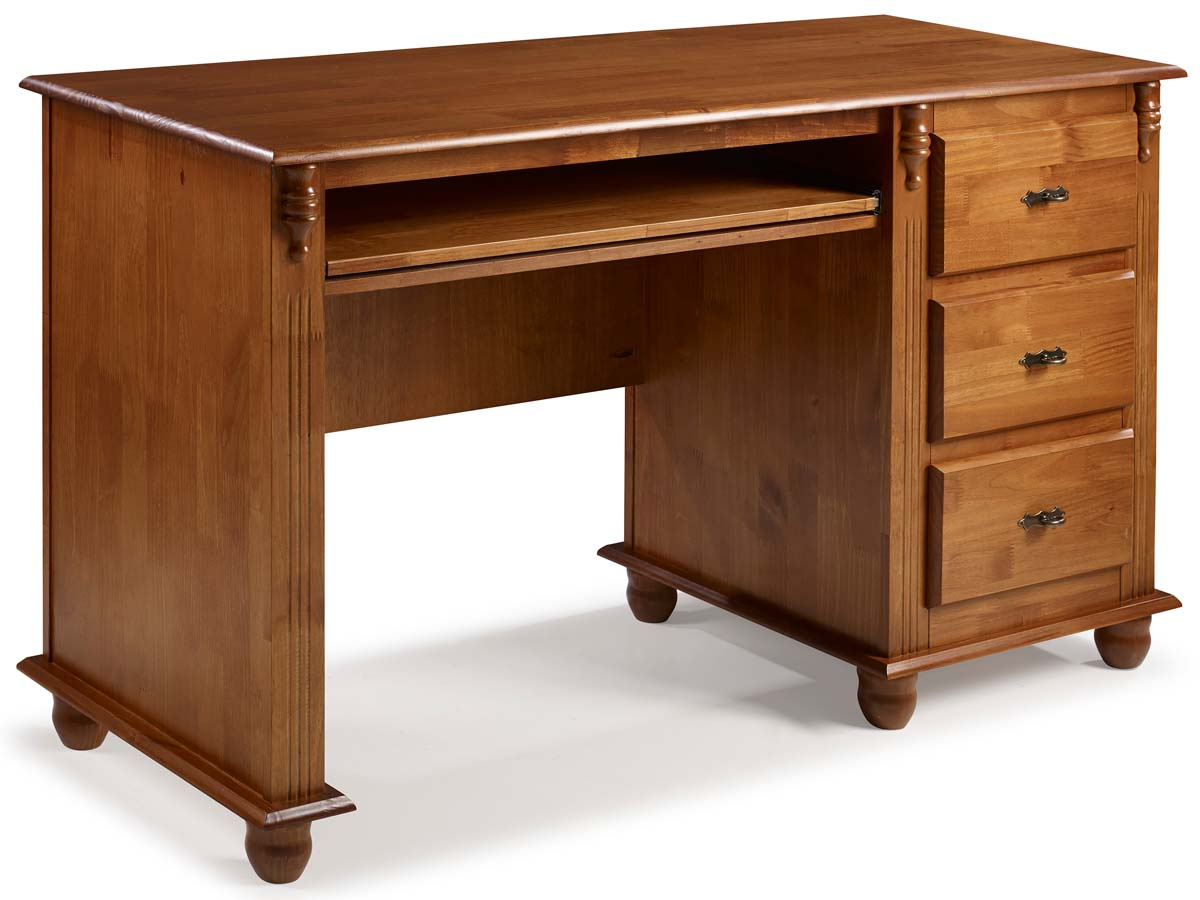 Escrivaninha De Madeira Linz 3 Gavetas 80 x 132 x 50 cm (A x L x P) - Cor Imbuia Glazer 