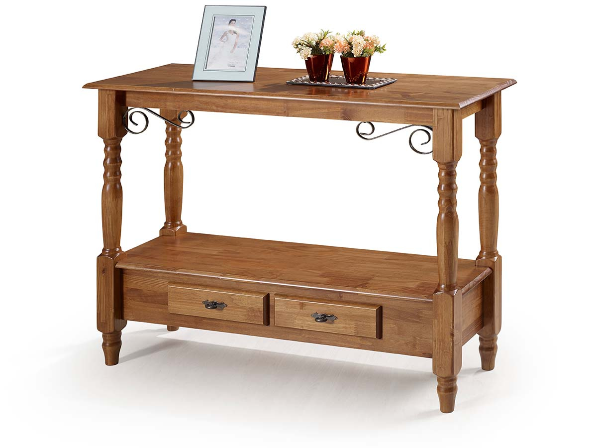 Aparador Linz Pés Torneados Duas Gavetas 89 x 116 x 40 cm (A x L x P) - Cor Imbuia Glazer