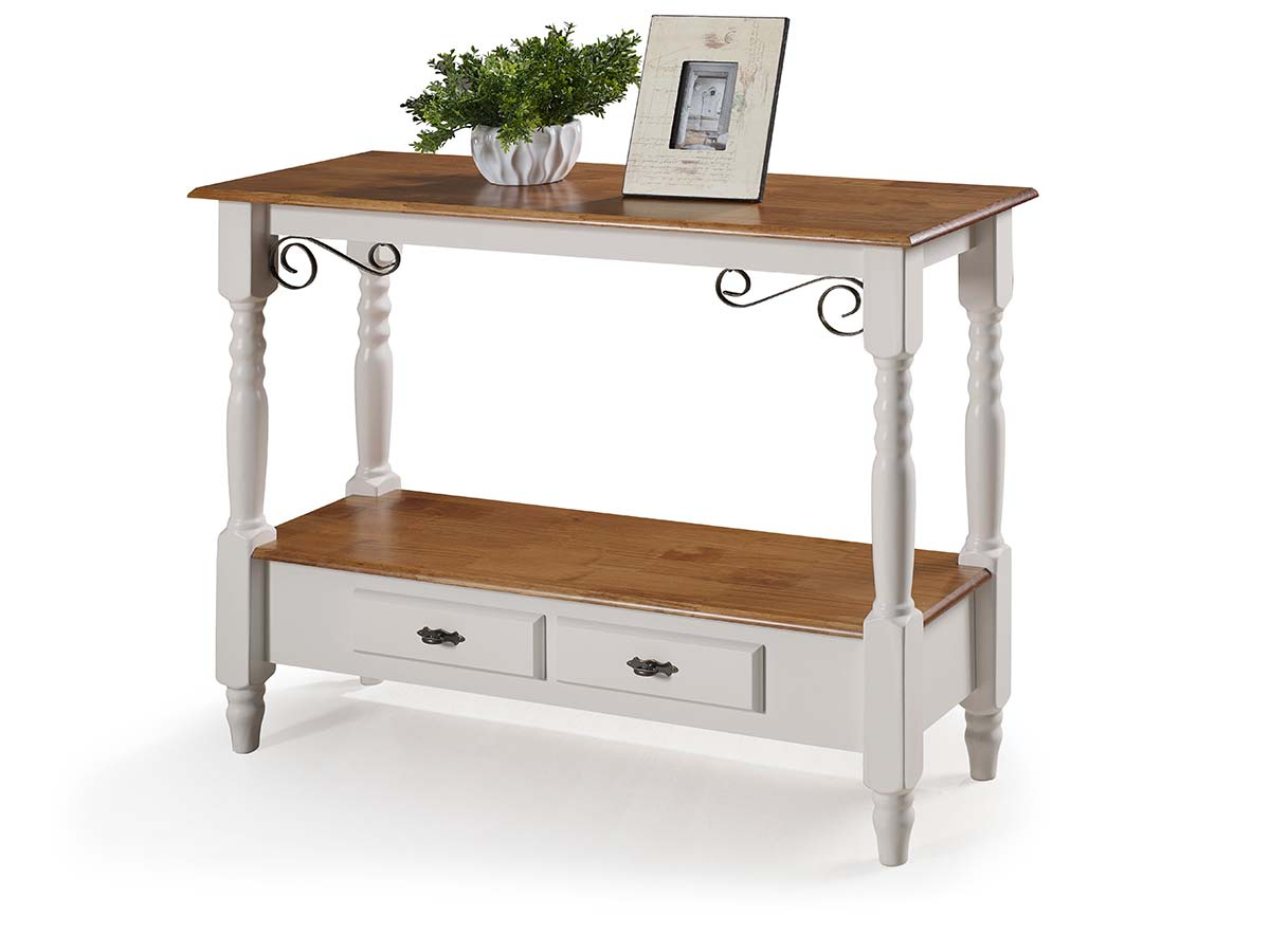 Aparador Linz Pés Torneados Duas Gavetas 89 x 116 x 40 cm (A x L x P) - Cor Offwhite - Imbuia Glazer