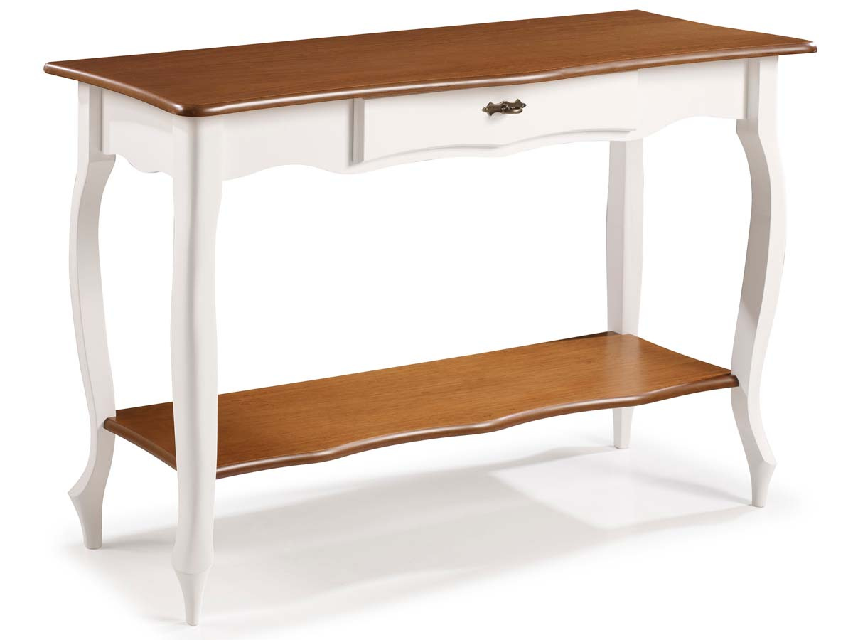 Aparador Linz Pés Luis XV e Prateleira 76 x 115 x 40 cm (A x L x P) - Cor Branco - Imbuia Glazer