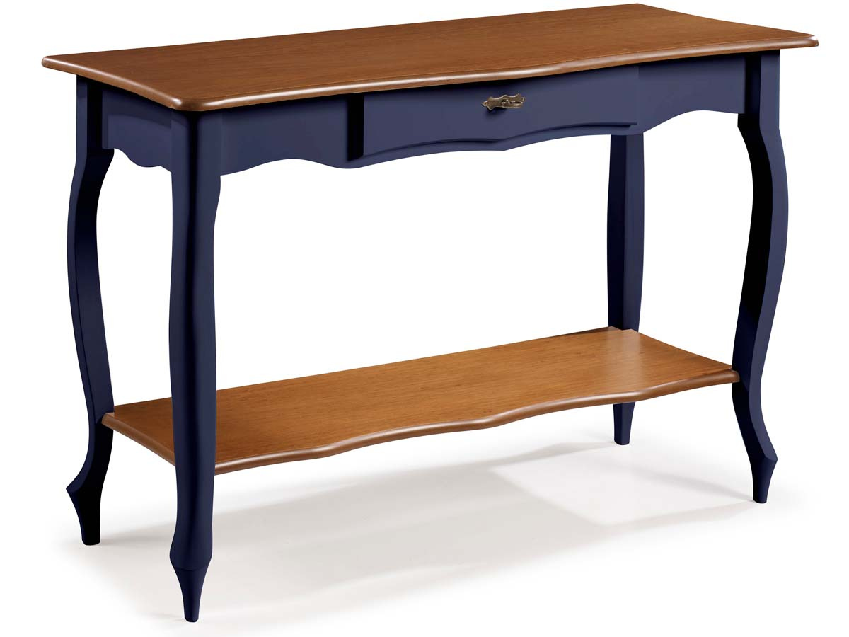 Aparador Linz Pés Luis XV e Prateleira 76 x 115 x 40 cm (A x L x P) - Cor Azul Petróleo - Imbuia Glazer