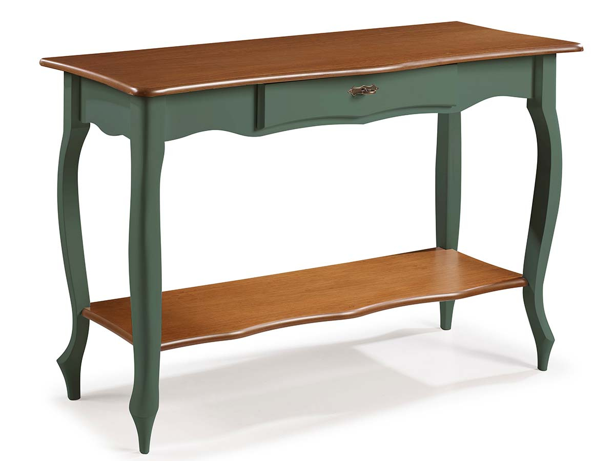 Aparador Linz Pés Luis XV e Prateleira 76 x 115 x 40 cm (A x L x P) - Cor Verde Musgo - Imbuia Glazer