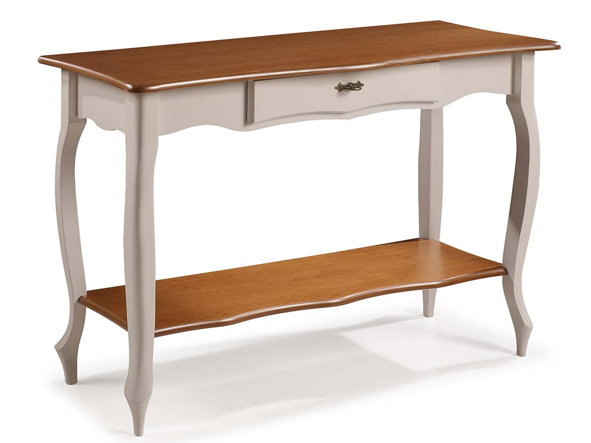 Aparador Linz Pés Luis XV e Prateleira 76 x 115 x 40 cm (A x L x P) - Cor Offwhite - Imbuia Glazer