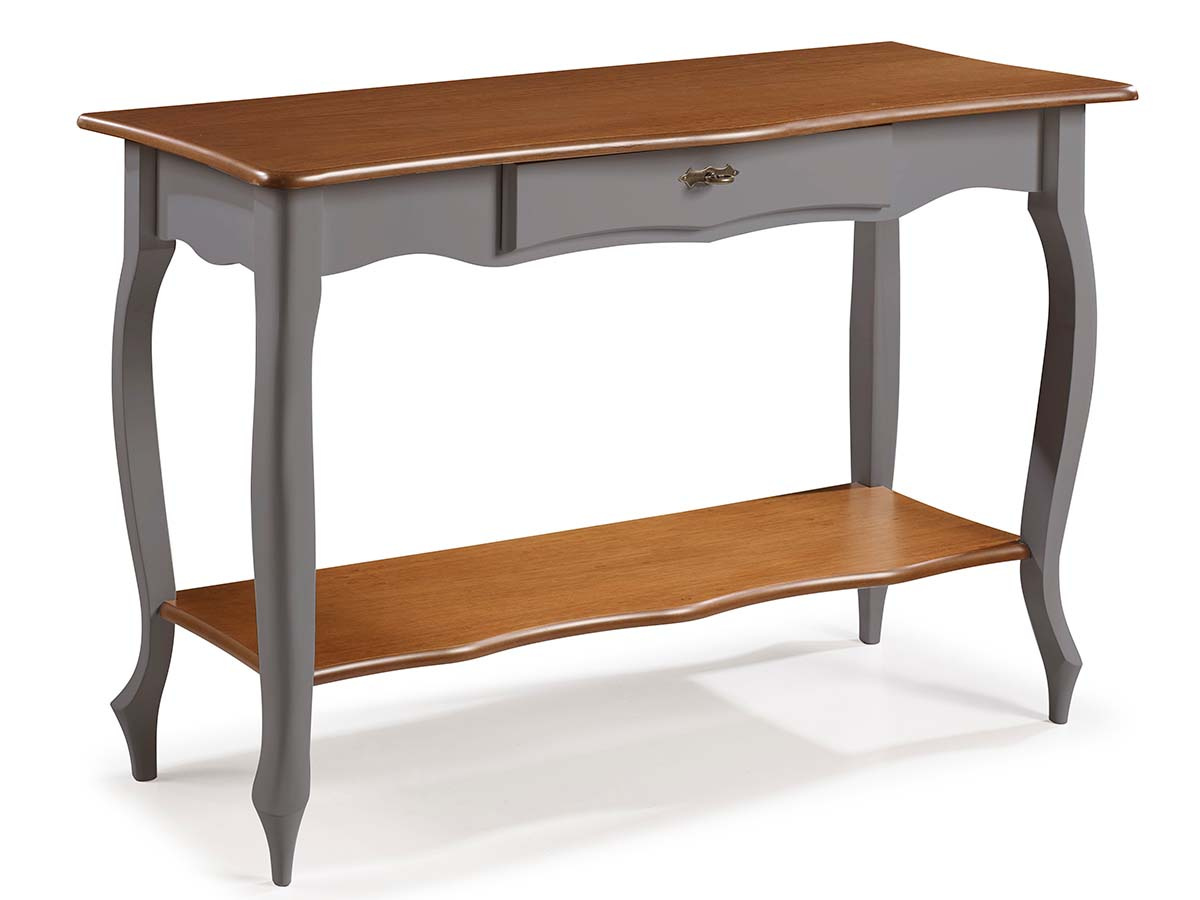 Aparador Linz Pés Luis XV e Prateleira 76 x 115 x 40 cm (A x L x P) - Cor Cinza Escuro - Imbuia Glazer