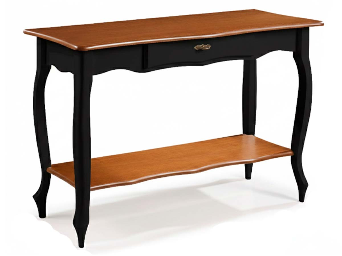 Aparador Linz Pés Luis XV e Prateleira 76 x 115 x 40 cm (A x L x P) - Cor Preto - Imbuia Glazer