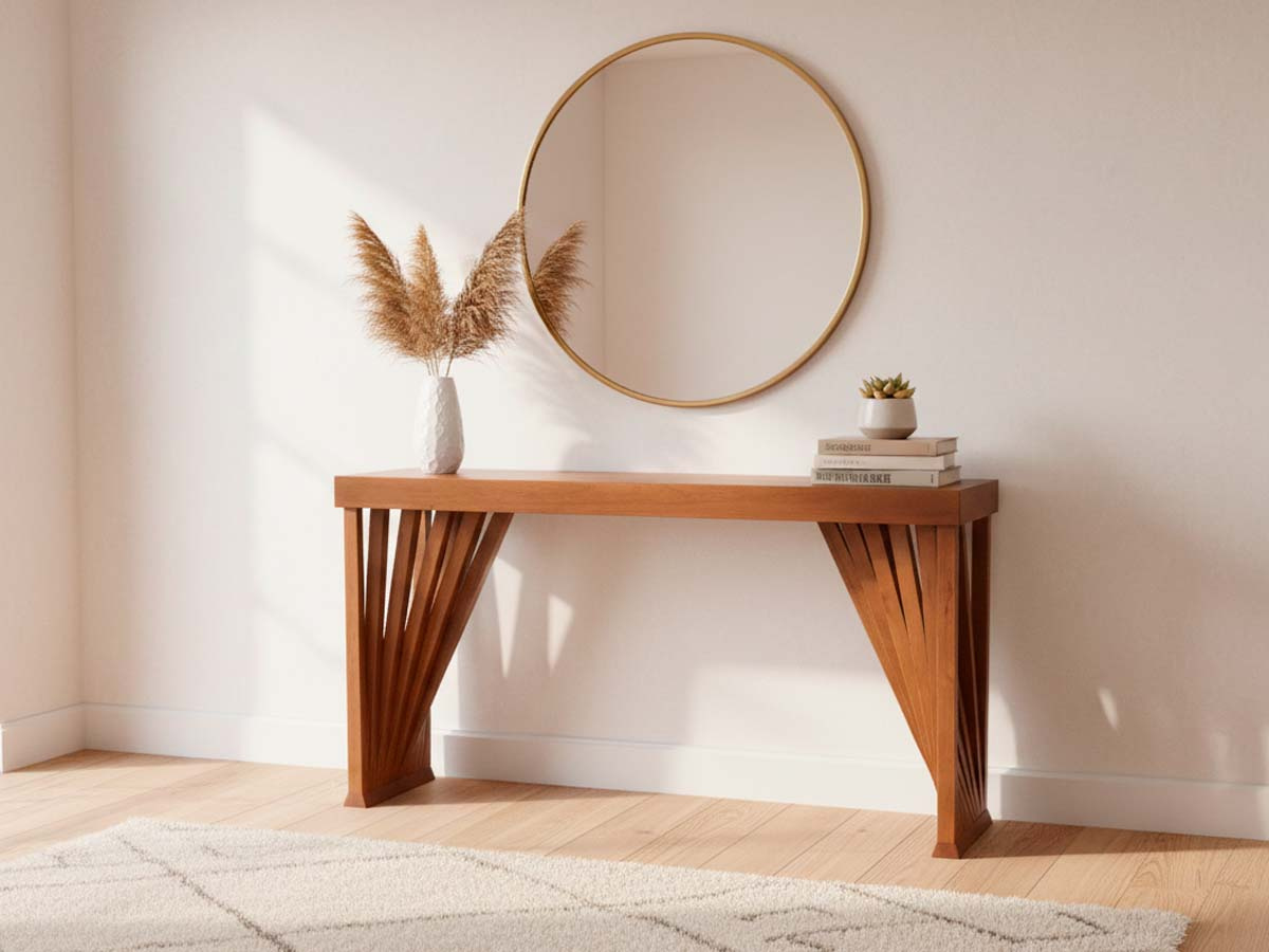 Aparador Vitória Base em Madeira Tampo Laminado 122 x 80 X 41 cm - Cor Pinhão