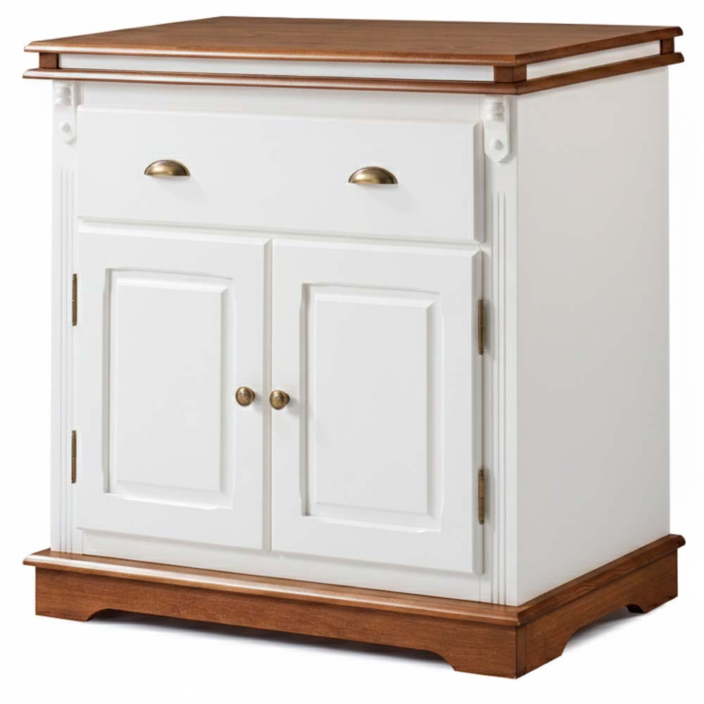 Balcão Manchester 2 portas 1 Gaveta 89 x 90 x 45 cm (A x L x P) - Cor Branco - Imbuia Glazer 