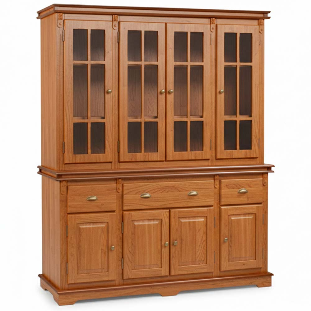 Arca Oratório Manchester 4 Portas 3 Gavetas 200 x 175 x 45 cm (A x L x P) - Cor Imbuia Glazer 