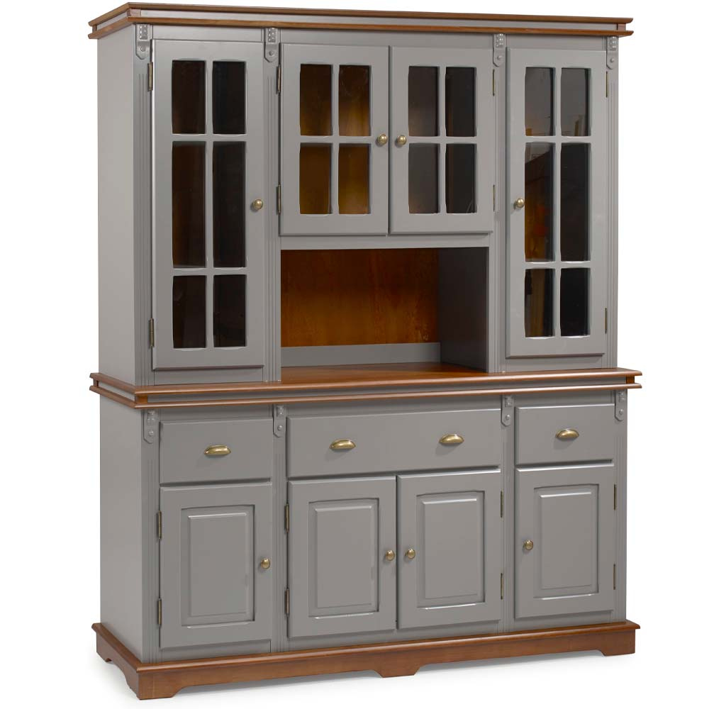 Arca Oratório Manchester 4 Portas 3 Gavetas + Nicho 200 x 175 x 45 cm (A x L x P) - Cor Cinza Escuro - Imbuia Glazer 