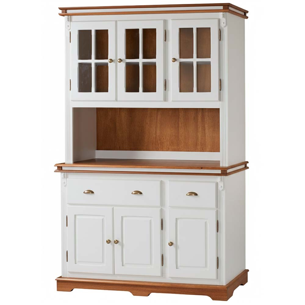 Arca Oratório Manchester 3 Portas 2 Gavetas + Nicho 200 x 132 x 45 cm (A x L x P) - Cor Branco - Imbuia Glazer