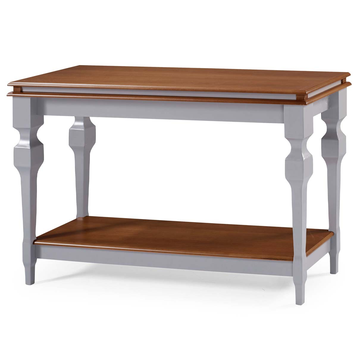 Aparador Manchester Com Prateleira 81 x 132 x 45 cm (A x L x P) - Cor Cinza Escuro/Imbuia Glazer