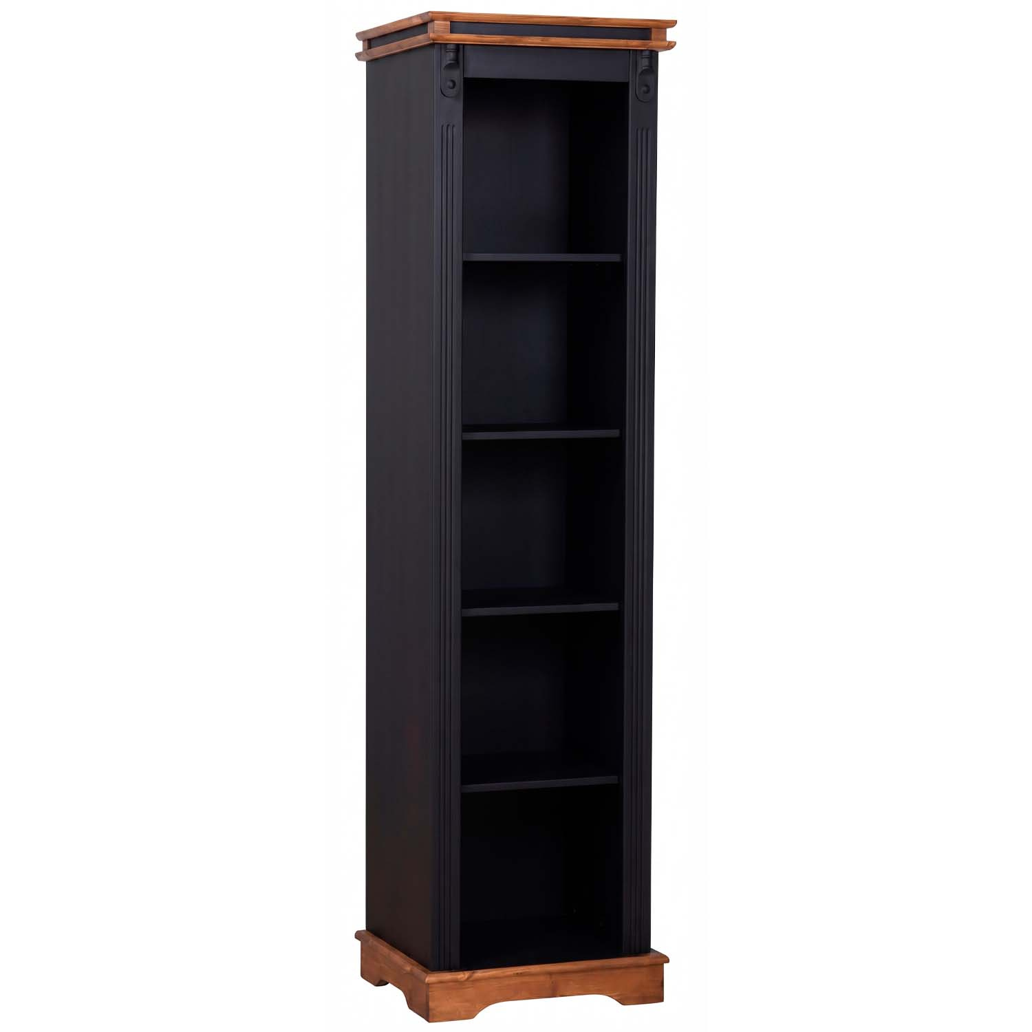 Estante Torre 4 Prateleiras Manchester 195 cm Cor Preto - Imbuia Glazer