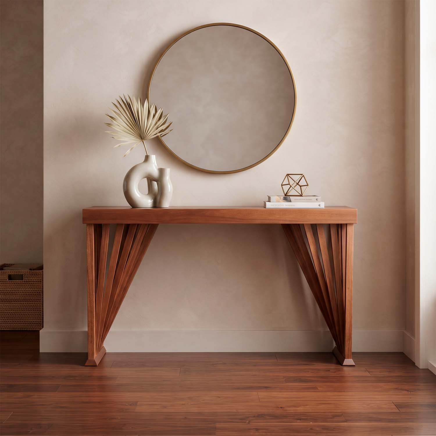 Aparador Madeira Maciça Tampo Laminado 142 cm Cor Pinhão