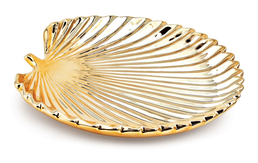 Folha de Cerâmica Cor Dourado 2,5 x 19,5 x 18,5 cm